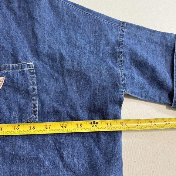 Guess Denim Longline Shirt Dress Women Oversize Small Light Medium Wash $98 NWT - Picture 6 of 9